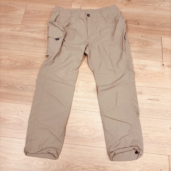 Aftco Mens Gamma Ray Lightweight Fishing Pants Sz 38 x 29 Nylon Outdoors Khaki - Picture 3 of 11